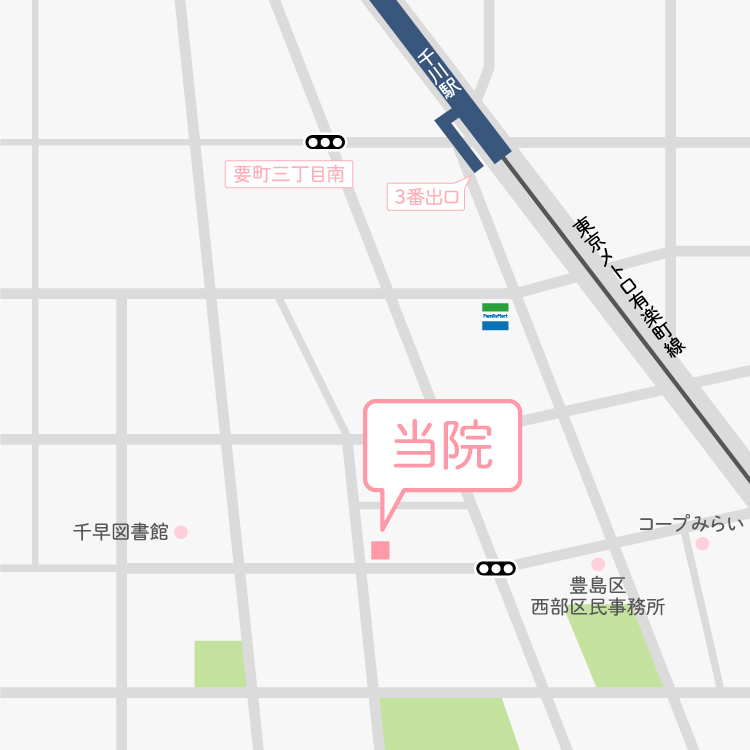 千川駅・千川まごころ歯科・アクセスマップ